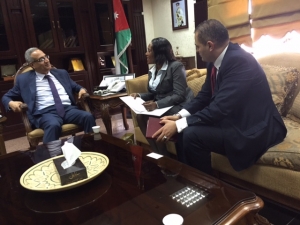 Her excellency with minister of health dr hyasat and honorary consul Dr. Yousef alazizi