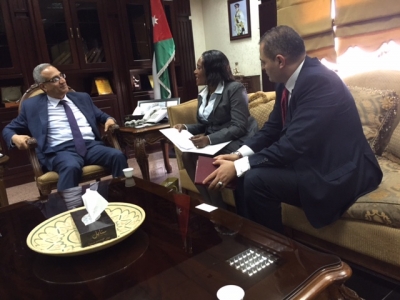 Her excellency with minister of health dr hyasat and honorary consul Dr. Yousef alazizi